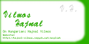 vilmos hajnal business card